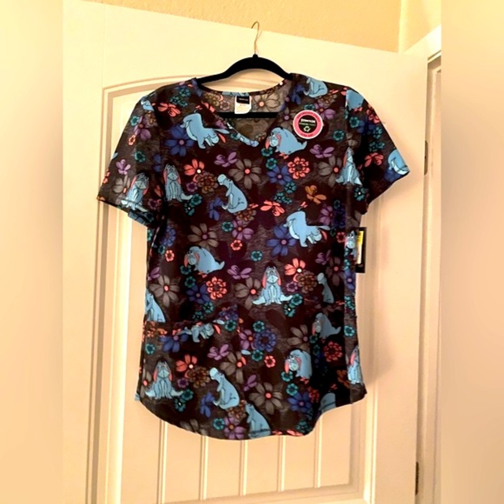 Disney Eeyore Performance Stretch Scrub Top - Size Small -  …ADORABLE!! …BNWT